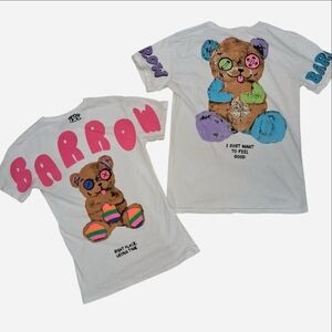 Two Barrow Bear T Shirts Kids Size Small or Womens XS I Just Want To Feel Good